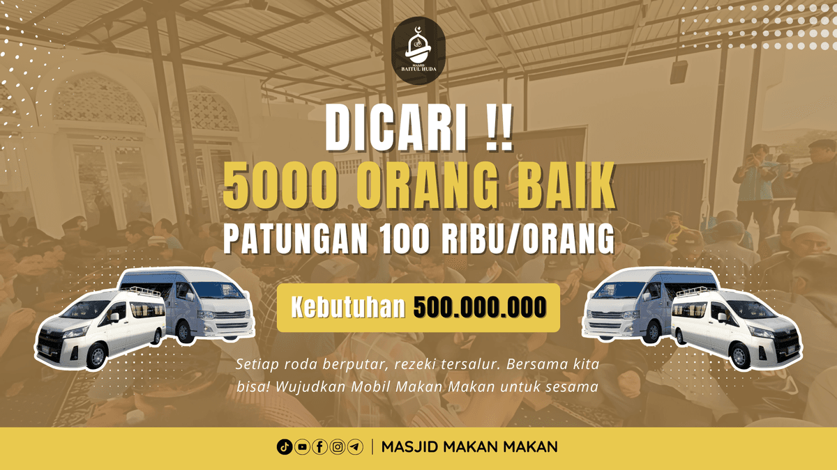 Dicari!! 5000 orang baik untuk pengadaan Mobil Makan Makan
